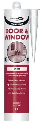 Bond it White Frame Mate Door and window silicone for sealing and draught proofing
