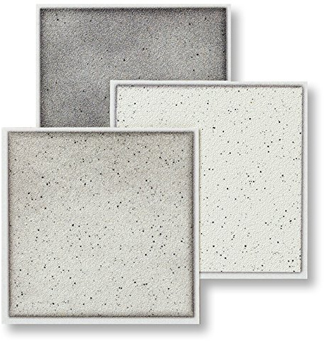 18 Self Adhesive Tiles: Grey Speckle Mix - 4 x 4, Thick, Self Adhesive Stick on Wall Tile, Stickers, transfers, Decals. Over Any Size of Smooth Tiles or onto Any Smooth Wall Surface