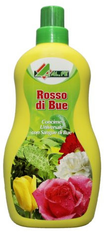 AL.FE CONCIME Rosso di Bue Concime Liquido Completo per Tutte Le Piante Ornamentali e da Orto. Ricco in Azoto con Alghe e microelementi. 1 kg