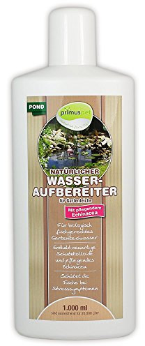 primuspet Natürlicher Gartenteich Wasseraufbereiter (Wasseraufbereitung für naturnahes Gartenteichwasser bindet fischschädliche Stoffe wie Chlor usw.), Inhalt:1 Liter