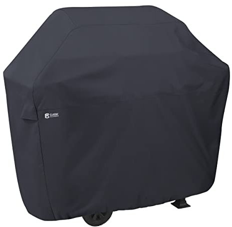 Classic Accessories Grill Abdeckung XS, Für Kleine BBQ Grills, Reißfestes Material mit Belüftungsöffnungen, Schutz vor Allen Wetterbedingungen, Dunkle Taupe/Pilz/Espresso (97 x 56 x 112 cm)