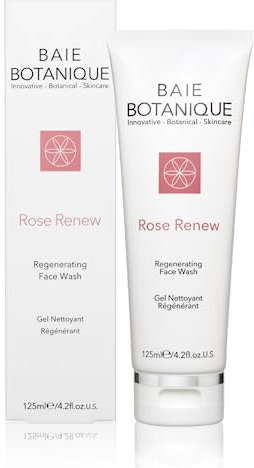 Baie Botanique Reinigungsgel 125ml - Rosenwasser, Rose Absolue, Hagebuttenkernöl, MSM, Vitamin C, Grüner Tee - Preisgekrönt - 98% Natürlich, 70% Biologisch
