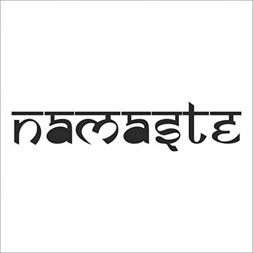 INDIGOS UG Auto Aufkleber Namaste Yoga Tibet Buddha schwarz - 149mmx40mm - Autoaufkleber - Tuning - Sticker - Heckscheibe - Fahrrad - Motorrad - UV beständig