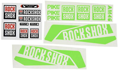 Ecoshirt 8K-JEF3-DB93 Aufkleber Sticker Fork Rock Shox Pike Am46 Aufkleber Decals Autocollants Adesivi Forcela Gabel Fourne, Grün