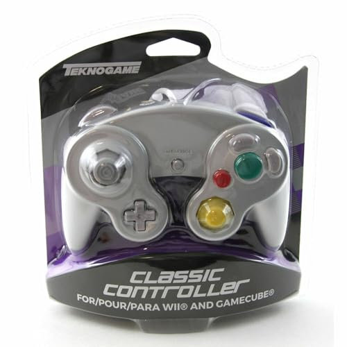 Teknogame Classic Gamecube Controller Pad, Plata