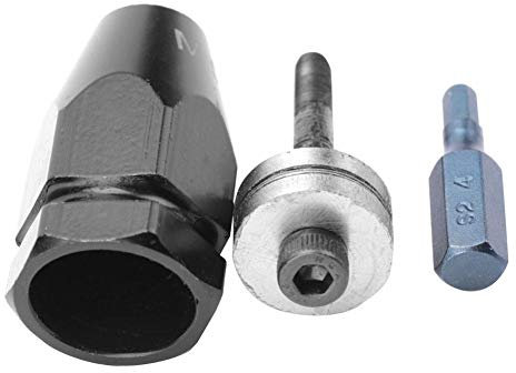 Cabeza de pistola remachadora, M5 M6 M8 M10 Cabeza de remachadora neumática Piezas de remachadora neumática Cabeza de pistola de tuerca remachadora(M5 Hex straight shank)