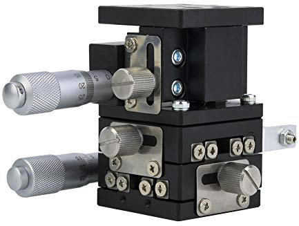 XYZ Lineartisch, LD40-LM 3 Achsen Trimmplattform Lagerabstimmung Schiebetisch 40 x 40 mm für Optische Instrumente und Apparate, Messgeräte, Prüfvorrichtung