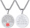 Supcare Collar Alerta Médica Personalizado Acero Inoxidable 316L Hombre Colgante Personalizado Medical Socorro Medalla Dorada Arbol de Vida con Nombres Personalizados para Enfermos Ancianos
