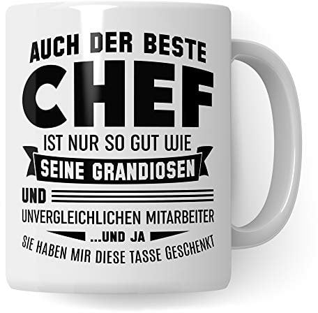 Pagma Druck Chef Tasse, Unvergessliche Mitarbeiter, Geschenke für den Chef Boss Becher, Kaffeetasse Chef Geschenkidee Vorgesetzter Personalchef, Geburtstag Abschied Teetasse