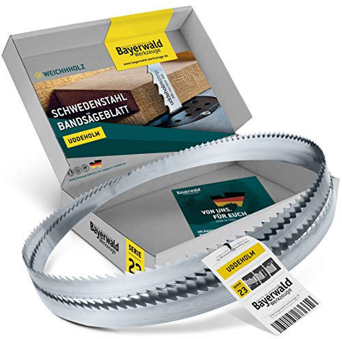 Bayerwald Uddeholm Bandsägeblatt - 3380 x 25 x 0.5 x 6 / für alle gängigen Holzarten/Sägeband passend für Elektra Beckum. Einhell. Metabo uvm.