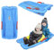 Bobschlitten Bob Rodel Schneegleiter Bremshebel Zugseil Kinder Schnee Winter (Blau)