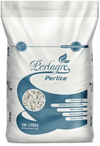 Premium Perlite for Plants with Natural Mineral Perlite Potting Mix to Help Improve Compost Soil for Heavy Roots Perlite Potting Mix for Rooting, Cutting & Potting (100 Litre)