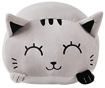 I-TOTAL® - Dekoratives Kissen für Bett/Sofa | Bequem und kuschelig (Grey CAT)