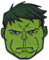 Marvel © Avengers Hulk Head - Aufbügler selbstklebende Aufkleber mit Emblem Maße: 7,9 x 6,5 cm