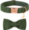 Elegant little tail Weihnachtshundehalsband mit Schleife - Herringbone Grün Hundehalsband mit Schleife, strapazierfähiges Halsband mit Fliege, Hundehalsband für große Hunde