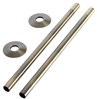 Milano Brushed Gold 15mm Heated Towel Rail Radiator Pipe Connector Kit