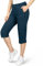 33,000ft Women's Capri Golf Trousers Casual Quick Dry UPF 50+ Lightweight Quick Dry 3/4 Cargo Pants Hiking Shorts with Pockets China Blue UK 18