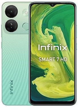Infinix Smart 7 HD, 2+64GB, Green Apple, Sim Free Unlocked Smartphone, 6.6” Display, 5000mAh Big Battery, Octa-Core 4G Processor, Fingerprint & Face Unlock + 2 Year Warranty