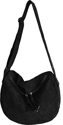 SINMIUANIME Canvas Messenger Bag Fashion Schultertasche Crossbody Tasche Schulrucksack Einfache Tote Bag für Männer und Frauen, Schwarz