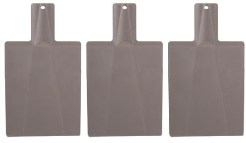 3 Stück Kunststoff Faltbar Schneidebrett, 38x21,5cm Rutschfestes Klappbares Schneidebretter für Küche, Picknick, Schneiden von Obst, Gemüse, Fleisch, Grau