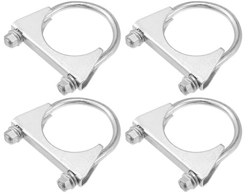 Hihaha Round U Bolt Muffler Exhaust Clamps for Car / 2.25 ID 58mm / 4 Pcs