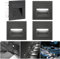 SUBOSI 4er LED Treppenlicht LED Wandeinbauleuchte Aluminium 230V 3W Glas Wandleuchten Treppenbeleuchtung mit Unterputzdose Treppenlicht Wandleuchte IP65 Wasserdicht Kaltweiß