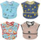 norinori Lätzchen Baby Kleinkind Lätzchen Wasserdicht Kurzarm Lätzchen Fütterung Lätzchen Schürze mit eingebauten Tasche für 6-48 Monate boys girls/Kleinkinder