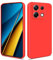 HSP Coque pour Xiaomi Poco X6 5G [Anti-poussière] étui de Protection en Silicone TPU Premium | Résistant aux Chocs | Protecteur d'écran et de caméra | Housse Ajustement Parfait Mat | Rouge