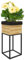 Outsunny Hochbeet Holz-Kräuterbeet Pflanzenkasten, Blumenkasten mit Stahlbeine für Garten, Balkon Natur 22 x 22 x 54 cm