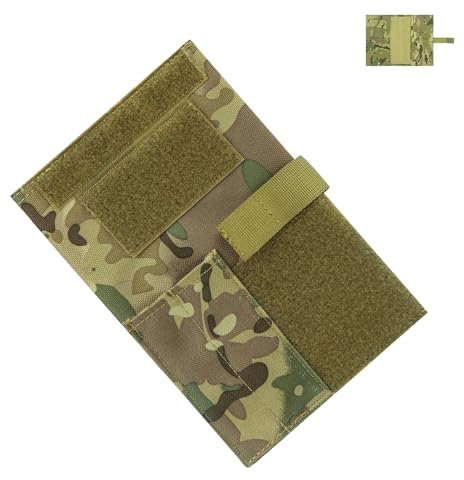 YHZNAGEM Taktik Outdoor Militärisches Logbuch-Cover, Notebook Ordner Kartenhalter Wasserfestes, Armee-Taktisches Notizbuch, Notizbuch-Kartentasche Book Cover (Tarnung)