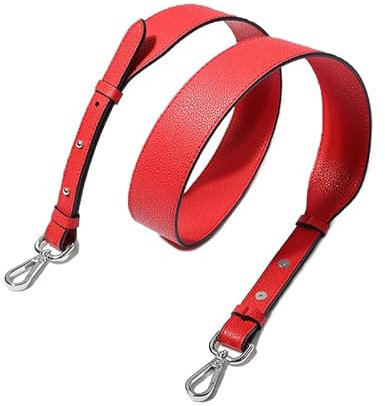 PTNKUIIY 106-110cm Verstellbarer Taschengurt Schultergurt Für Taschen, 3,8 cm breiter Universal Ersatz Schultergurt Umhängegurt Leder Tragegurt für Handtasche Schulterriemen Taschen Zubehör -Rot