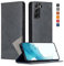 Handyhülle für Samsung Galaxy S22 Hülle, Schutzhülle S22 5G Leder Wallet Kartenfach Flip Case Standfunktion Stoßfeste Klapphülle für Samsung S22 6.1 Zoll Handytasche Cover (Schwarz)