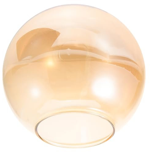Ciieeo Glaskugel-Lampenschirm Ersatz Für Bernsteinfarbenen Lampenschirm Kugel-Kugel- Für Wandleuchter Kronleuchter Pendelleuchte Durchmesser 150 Mm Loch 70 Mm