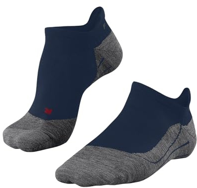 FALKE Men's TK5 Wander Invisible M In Wool Thin Anti-Blister 1 Pair Hiking Socks, Blue Pond 6598, 8-9