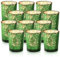 Lot de 12 photophores verts en verre mercure pour Noël, les fêtes, la maison (vert de Noël)