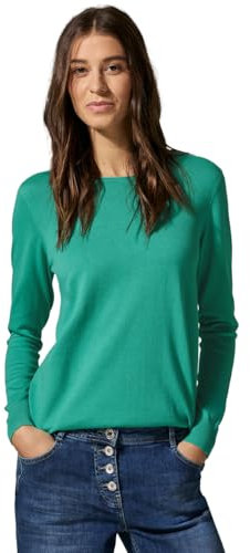 Cecil B302754 NOS_Round Neck Pullover, Avventurina Verde, XL Donna