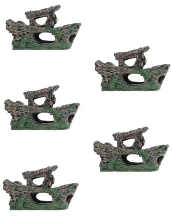 BESPORTBLE 5pcs Fish Tank Shipwreck Landscaping Betta Fish Tank Hollow Tree Trunk Decoration Fish Tank Artificial Driftwood Aquarium Shipwreck Fish Tank Log Aquarium Wood Cave Resin