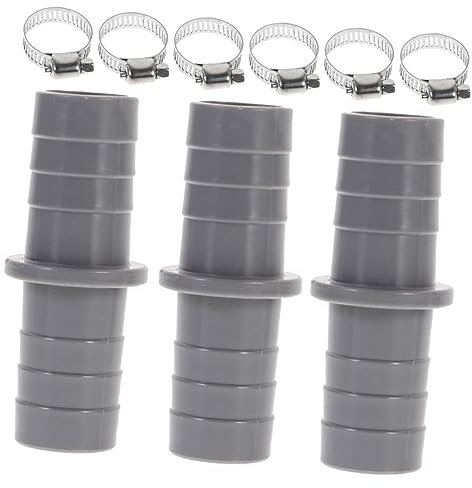 GLSTOY Prolunga Per Tubo Di Scarico Della Lavatrice Confezione Da 3 Connettore Per Tubo Di Scarico Della Lavastoviglie Con Kit Di Guarnizione A Morsetto