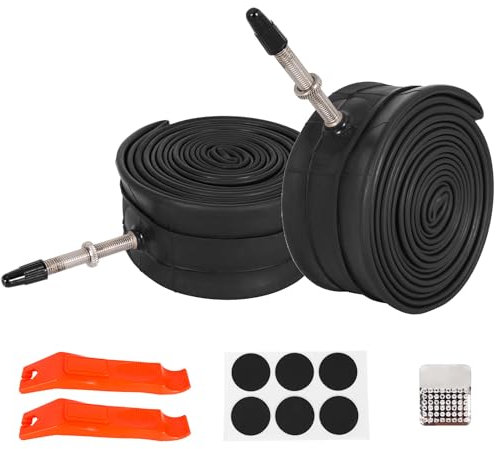 29 Zoll Fahrradschlauch FV48mm Presta Ventil, 29'' Fahrradschlauch für 29x1.75/1.95/2.10/2.125 Fahrradschläuche, Butyl Gummi Schlauch für Mountain und Trail, Cruiser, MTB, Enduro, City Bikes