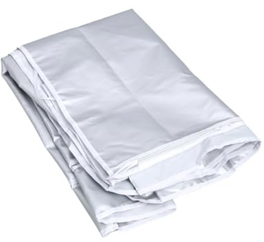 Waschmaschinenabdeckung aus Polyester, Groß, Silber | 59×57×84 Cm, mit Verstellbaren Seilen, Sonnenschutz für Wäscheladungen