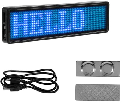 Asyduey Bluetooth LED Namens Schild Wiederaufladbares Licht Zeichen DIY Programmierbares Scrollen Message Board Display LED, Typ 5