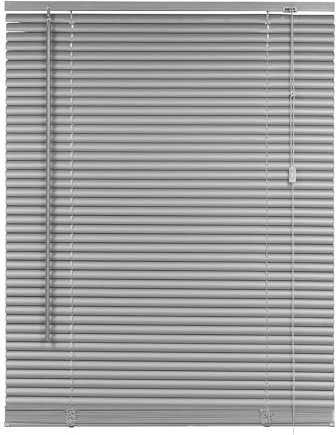 REHAN & CO Custom Made to Measure PVC Venetian Blinds 25mm Thin Slats Shutter Blinds Window Treatments Child Safe Home Office Kitchen Window Blinds (Grey, 90W x 150H cm)