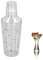 Shaker da cocktail di plastica, mixer trasparente per bevande a mano tè martinis shaker con ricette e tazza di misurazione e scala per margaritas martiniss bar baristas (530 ml)