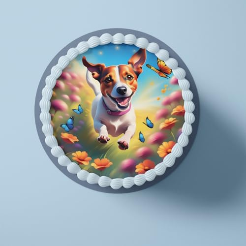CGD – Essbare Tortenaufleger aus Fondant oder Esspapier – Perfekt für Hunde-Liebhaber – Dekorative Kuchendeko für Geburtstag, Party & besondere Anlässe - Hunde 3 (Fondant)