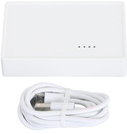 FAUOSWUK USB Wireless Print Server, Trasforma la Stampante USB in Wireless con 480 Mbps USB2.0 e 100 Mbps LAN Bridge, Supporta 4 Stampanti Tramite USB Hub per Wins OS X