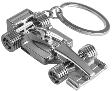 YUVKIN Schlüsselanhänger Formel 1 Rennwagen Motor Sport F1 Auto Kette (Silberner)