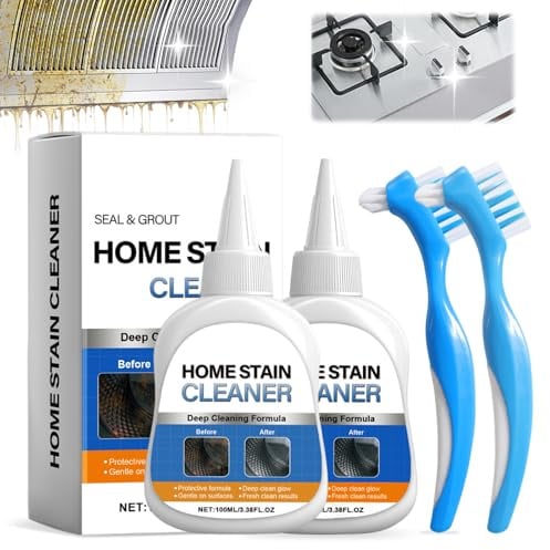 Household Stain Removing Gel, New Washing Machine Cleaner for Front Loader Washing Machine Seal, Rubber Gasket, Bathroom Grout, Shower, Caulk (2pcs)