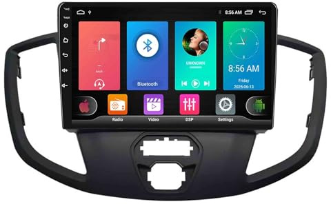 Android 15 Double Din Car Stereo Bluetooth for Ford Transit 2012-2021,9 IPS HD Touchscreen Car Radio Wireless Carplay Android Auto SWC GPS AHD Backup Camera(A,8core(4G+32G))