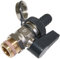 Oventrop 1033354 Kugelhahn Optiflex 1/2 Zoll, vernickelt mit Schlauchverschraubung und Kappe