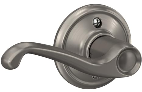 SCHLAGE Flair Non-Turning Dummy Door Handle, Right Handed, Satin Nickel